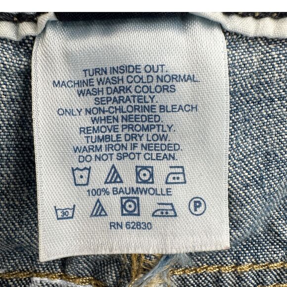 Land's End Denim Blue 5 Pocket Mid Rise Bootcut Jeans Children Size 14 - Picture 4 of 9